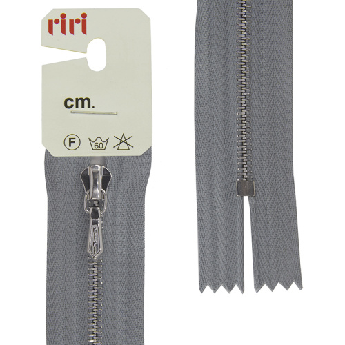Купить Молния металл Ni слайдер Tropf 4 мм неразъёмная карманная 18 см цвет 2118 светло-серый фото