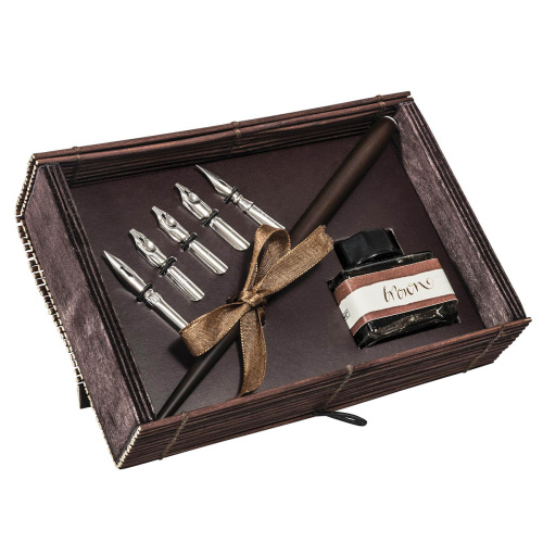 Купить набор для письма и каллиграфии calligraphy set retro с перьями и чернилами 7 предметов online 81411 фото