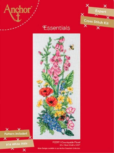 Набор для вышивания Anchor Garden Floral  Цветочный садля 32*14 см MEZ Венгрия PCE971 фото 6