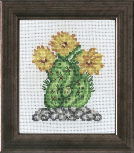Набор для вышивания Кактус с желтым цветком смотреть фото