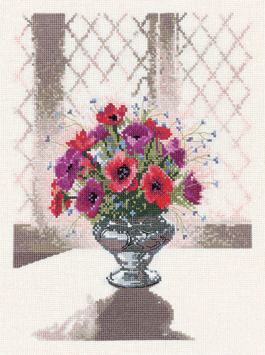 Набор для вышивания Цветы в серебряной вазе  HERITAGE WFSV656E смотреть фото