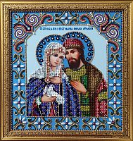 Икона Петр и Феврония Муромские набор для вышивания бисером Galla Collection И069