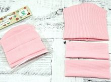 Розовый комплект одежды для игрушек шапка/гетры СОВУШКА 28875/роз