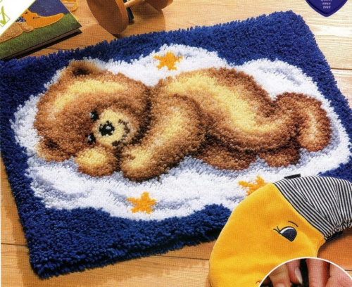 Набор для вышивания коврика Спящий мишка VERVACO PN-0014291 смотреть фото