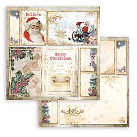 Бумага двухсторонняя для скрапбукинга Романтическое Рождество - открытки Санта Клаусу  STAMPERIA SBB829