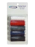 Нити для шитья 100% полиэстер 5 цветов 120 м Hemline +S021.80281719 смотреть фото в магазине ArtPins.ru