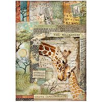 Бумага рисовая Savana giraffe  STAMPERIA DFSA4685
