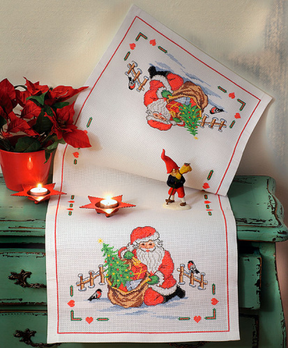 Набор для вышивания Anchor салфетка-дорожка Santa Claus MEZ Венгрия 9240000-02507