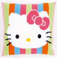 Набор для вышивания подушки Hello Kitty  полоски VERVACO PN-0153770
