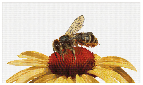 Набор для вышивания Пчела на желтом цветке канва лён 32 ct THEA GOUVERNEUR 585 смотреть фото