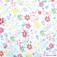 Ткань Voile Flowers Print 100% хлопок 145 см 75 г м2 KATIA 2086.1
