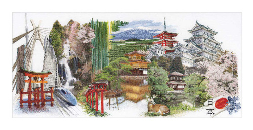 Набор для вышивания Япония  канва аида 18 ct смотреть фото
