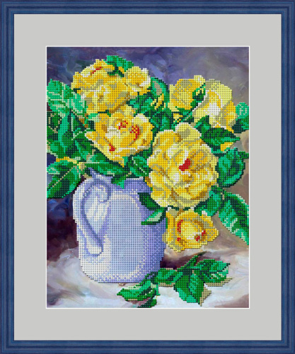 Набор для вышивания бисером Желтый розы смотреть фото