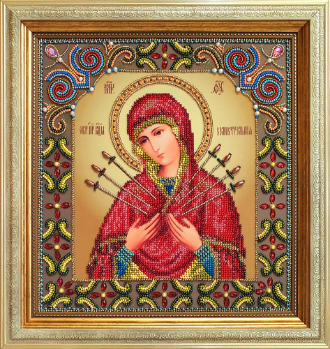 Икона Божией Матери Семистрельная  набор для вышивания бисером Galla Collection И075 смотреть фото