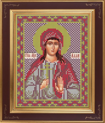 Икона Святая мученица Алла набор для вышивания бисером Galla Collection М267 смотреть фото