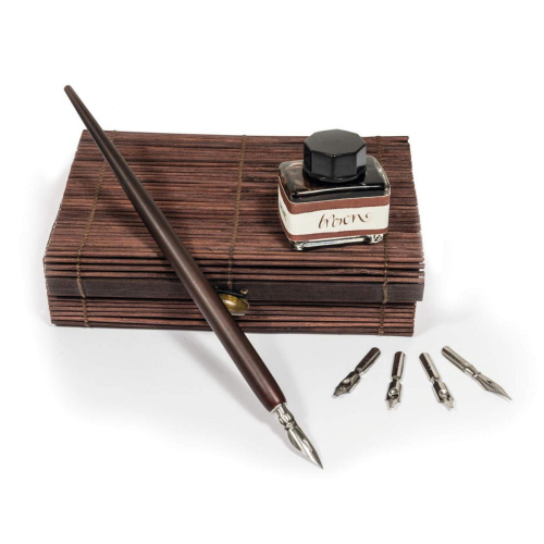 Купить набор для письма и каллиграфии calligraphy set retro с перьями и чернилами 7 предметов online 81411 фото фото 5