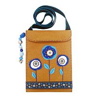 Набор для создания сумки из фетра Синие цветы  Марья Искусница 30.001.02