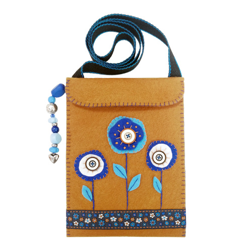 Набор для создания сумки из фетра Синие цветы  Марья Искусница 30.001.02 смотреть фото