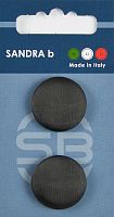 Пуговицы Sandra 2 шт на блистере черный CARD160