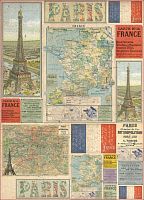 Карта для декупажа Карта - Франция