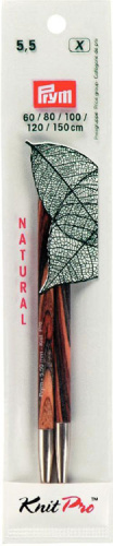 Спицы съемные NATURAL 5.5 мм для длины лески 60-150 см Prym 223327