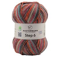 Пряжа Step 6 75% шерсть 25% полиамид 410 м 150 г Austermann 97825-0720