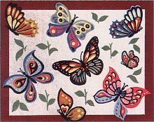 Канва жесткая с рисунком Бабочки SOULOS 14.809