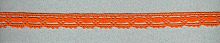 Мерсеризованное хлопковое кружево  состав 100% хлопок  ширина 15 мм  намотка 30 м  цвет оранжевый