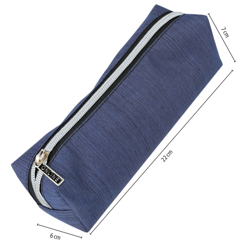 Купить пенал для ручек pencil case на молнии 22 х 7 х 7 см темно-голубой online 04003/6 фото фото 4