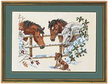 Набор для вышивания Лошадки и щенок Eva Rosenstand 92-741