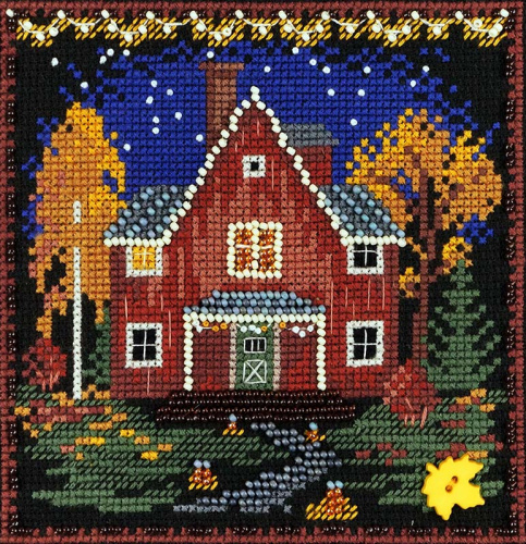Набор для вышивания Осенний домик  Марья Искусница 13.003.17 смотреть фото