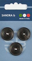 Пуговицы Sandra 3 шт на блистере темно-коричневый CARD184