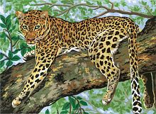 Канва жесткая с рисунком Ленивый леопард Grafitec 10.359