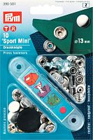 Кнопки Спорт-мини для тяжелых тканей латунь нержавеющие 13 мм серебристый 10 шт Prym 390501