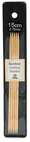 Спицы чулочные Bamboo 2.75 мм 15 см Tulip KND060275