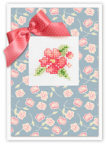 Набор для изготовления открытки Розовый цветок Luca-S (S)P-43 фото