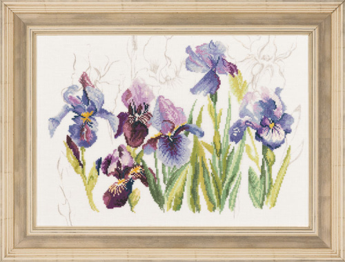 Набор для вышивания Tripych Blue Flowers - Irisses смотреть фото
