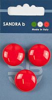 Пуговицы Sandra 3 шт на блистере красный CARD056