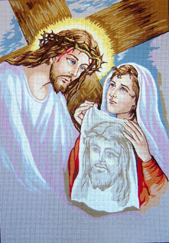 Канва жесткая с рисунком Святой Крест смотреть фото