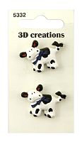 Пуговицы "3D Creations" Cow