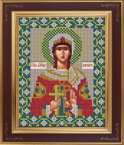 Икона Святая великомученица Варвара набор для вышивания бисером Galla Collection М270 смотреть фото