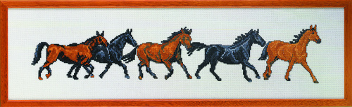 Набор для вышивания Ряд коней Permin 70-8495 смотреть фото
