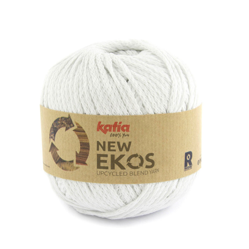 Пряжа New Ekos 55% переработанный полиэстер 42%  переработанный хлопок 3% пр. волокна 50 г 55 м KATIA 1325.100 фото