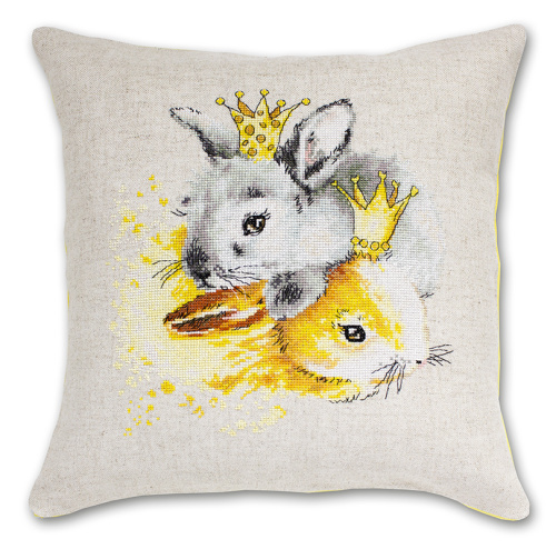Набор для вышивания подушки Кролики - PB135 смотреть фото