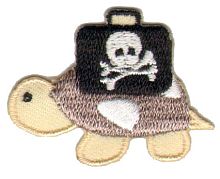 Термоаппликация HKM Черепаха с пиратким чемоданом