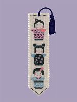 Набор для вышивания закладки Bookmark Kokeshi  Кокеши  le boheur des dames 4580