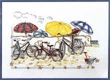 Набор для вышивания: Велосипеды на пляже  OEHLENSCHLAGER 67510