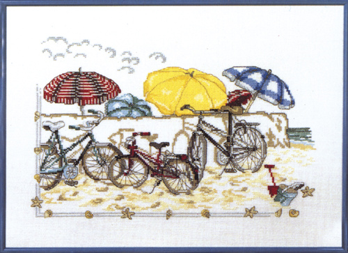 Набор для вышивания: Велосипеды на пляже  OEHLENSCHLAGER 67510 смотреть фото