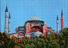 Канва жесткая с рисунком Голубая мечеть SOULOS 14.844