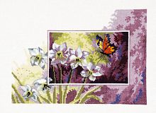 Набор для вышивания Нарциссы и бабочка Permin 12-3195